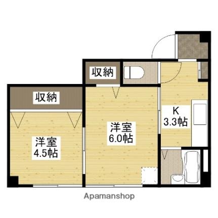 広島県広島市中区富士見町(賃貸マンション2K・3階・30.78㎡)の写真 その2