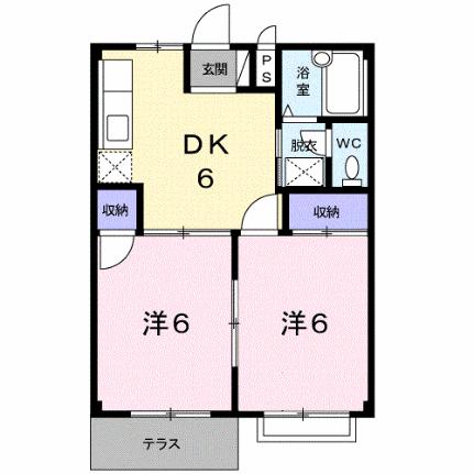 千田ハイツ 103｜広島県福山市千田町３丁目(賃貸アパート2DK・1階・39.74㎡)の写真 その2