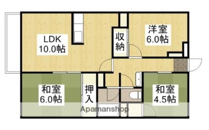 グリーンテラス 301｜広島県福山市東深津町４丁目(賃貸マンション3LDK・3階・62.37㎡)の写真 その2