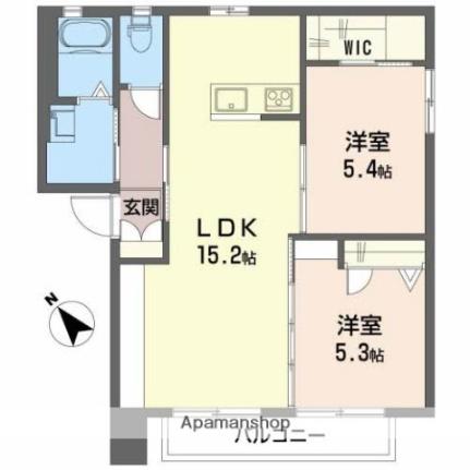 フィグタウン　Ｄ棟 102｜広島県福山市曙町２丁目(賃貸アパート2LDK・1階・56.09㎡)の写真 その2