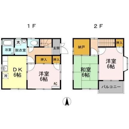 千田戸建て　棟 B｜広島県福山市千田町３丁目(賃貸一戸建3DK・1階・62.10㎡)の写真 その2