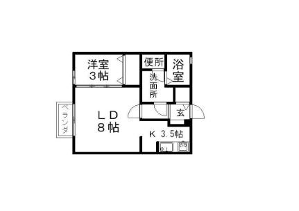 ルミエールI 106｜広島県福山市三吉町４丁目(賃貸アパート1LDK・1階・36.74㎡)の写真 その2