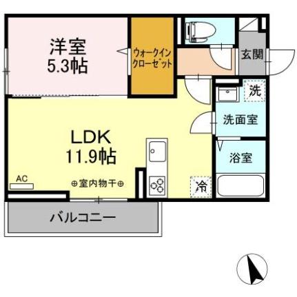 グランディールＮ 101｜広島県三原市西野１丁目(賃貸アパート1LDK・1階・42.79㎡)の写真 その2