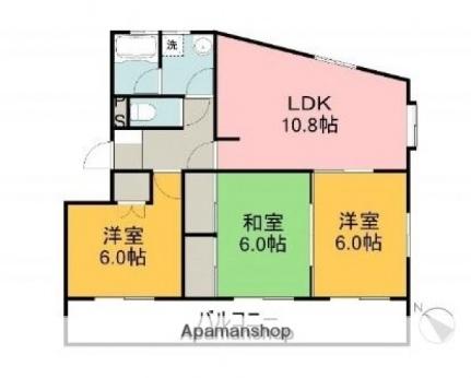 広島県広島市西区井口３丁目（賃貸マンション3LDK・2階・71.34㎡） その2