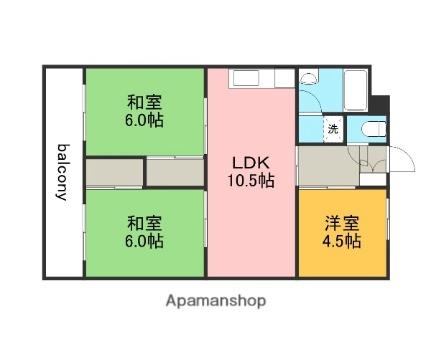 広島県広島市西区井口３丁目（賃貸マンション3LDK・2階・59.15㎡） その2