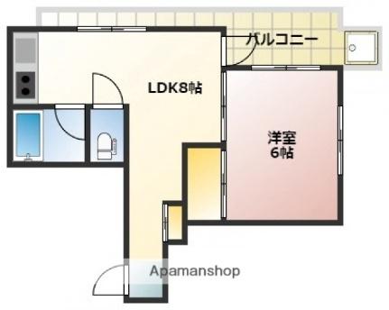 広島県広島市中区大手町５丁目(賃貸マンション1LDK・3階・43.35㎡)の写真 その2