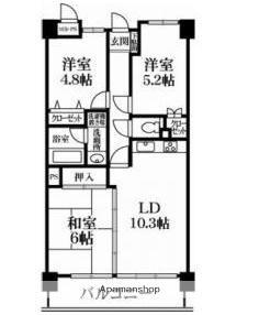 広島県広島市西区井口鈴が台１丁目（賃貸マンション3LDK・3階・59.75㎡） その2