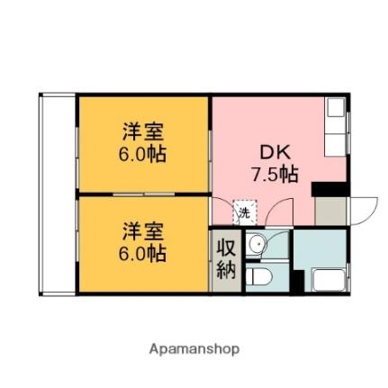 灘田ビル 201｜広島県東広島市西条町西条東(賃貸アパート2DK・2階・39.74㎡)の写真 その2