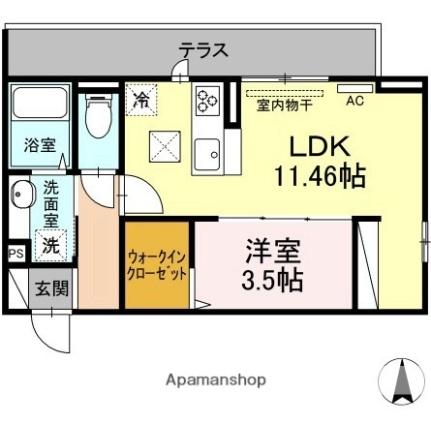 ジョイアススマート西条 103｜広島県東広島市西条大坪町(賃貸アパート1LDK・1階・37.68㎡)の写真 その2