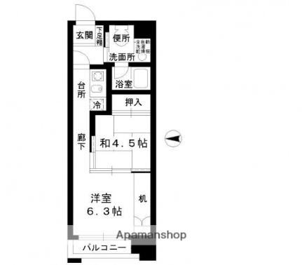 モア・マリオ平和公園 801｜広島県広島市中区大手町２丁目(賃貸マンション1LDK・8階・33.94㎡)の写真 その2