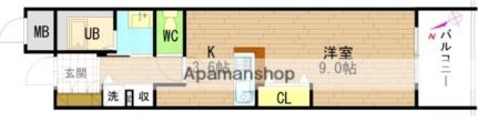 グラビスコート上幟町 402｜広島県広島市中区上幟町(賃貸マンション1R・4階・32.48㎡)の写真 その2