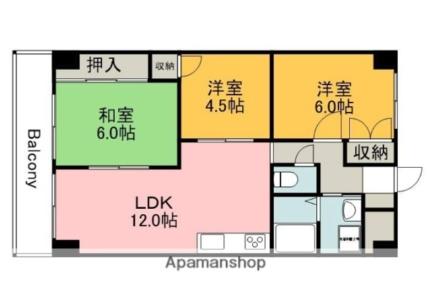 第3吉川ビル 204｜広島県広島市東区中山上２丁目(賃貸マンション3LDK・2階・62.37㎡)の写真 その2