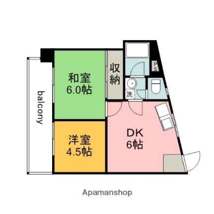 東宝ビル 404｜広島県広島市中区大手町５丁目(賃貸マンション2DK・4階・39.00㎡)の写真 その2