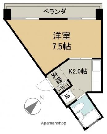 京急西広島マンション 810｜広島県広島市西区己斐本町１丁目(賃貸マンション1K・8階・24.41㎡)の写真 その2