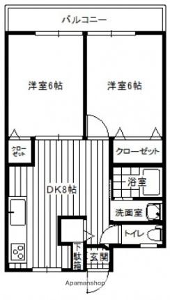 第3広田ビル 401｜広島県広島市西区高須１丁目(賃貸マンション2DK・4階・42.12㎡)の写真 その2