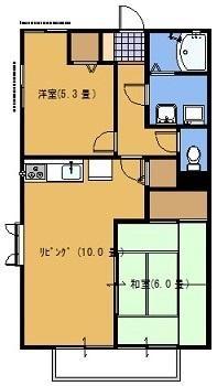 フォセ西原 202号室｜広島県広島市安佐南区西原３丁目(賃貸アパート2LDK・2階・51.37㎡)の写真 その2