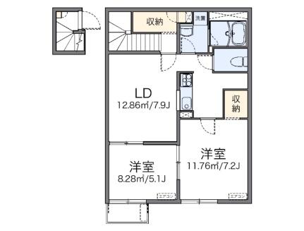 レオネクストグリーンコート住岡 202｜広島県広島市安佐南区川内５丁目(賃貸アパート2LDK・2階・54.46㎡)の写真 その2