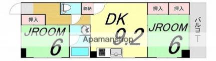 広島県広島市中区大手町４丁目(賃貸マンション2DK・5階・50.50㎡)の写真 その2