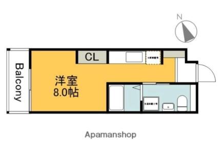 広島県広島市東区山根町(賃貸マンション1R・5階・21.70㎡)の写真 その2