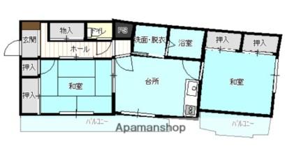 森田マンション 202｜広島県広島市東区牛田東２丁目(賃貸マンション2DK・2階・44.00㎡)の写真 その2