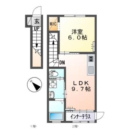 パルクソレイユ 201｜広島県広島市安佐南区八木６丁目(賃貸アパート1LDK・2階・43.20㎡)の写真 その2