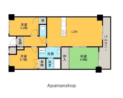 フォーラム牛田南 ｜広島県広島市東区牛田南２丁目(賃貸マンション3LDK・2階・66.35㎡)の写真 その2