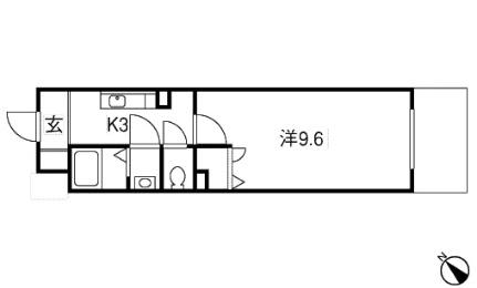 広島県広島市東区二葉の里１丁目(賃貸マンション1K・9階・28.72㎡)の写真 その2