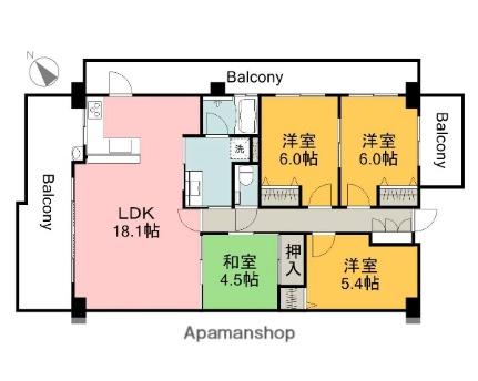 ヴィラージュ大町駅前 1301｜広島県広島市安佐南区大町東３丁目(賃貸マンション4LDK・13階・85.11㎡)の写真 その2