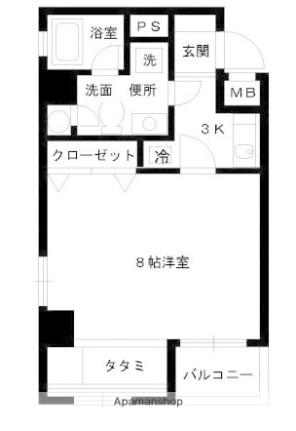 セレクト縮景園 301｜広島県広島市中区上幟町(賃貸マンション1K・3階・38.10㎡)の写真 その2