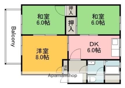 ロマンハイム 103｜広島県広島市安佐南区西原４丁目(賃貸アパート3DK・1階・55.69㎡)の写真 その2