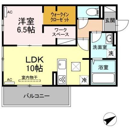 アップス安東ＤーIII 101 ｜ 広島県広島市安佐南区安東２丁目（賃貸アパート1LDK・1階・42.79㎡） その2