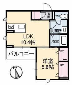 ジョイア白島 202 ｜ 広島県広島市中区白島中町（賃貸マンション1LDK・2階・39.96㎡） その2