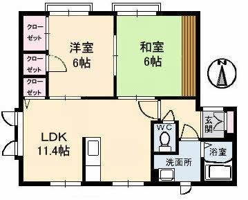 ディアスＭＴ　Ｂ棟 0201｜広島県広島市安佐南区東原３丁目(賃貸アパート2LDK・2階・54.69㎡)の写真 その2