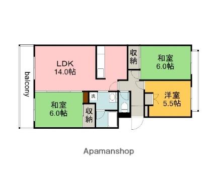 第2マルヒロハイツ 201｜広島県広島市西区井口台１丁目(賃貸マンション3LDK・2階・71.22㎡)の写真 その2