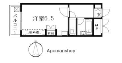 広島県広島市中区宝町(賃貸マンション1R・2階・20.06㎡)の写真 その2