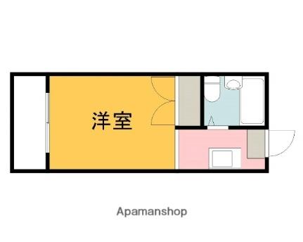 サンライズ千同Ｂ棟 204｜広島県広島市佐伯区坪井１丁目(賃貸マンション1R・2階・17.01㎡)の写真 その2