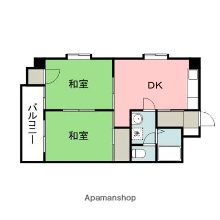 コーポサンシャイン 105｜広島県広島市佐伯区五日市駅前２丁目(賃貸マンション2LDK・1階・46.00㎡)の写真 その2