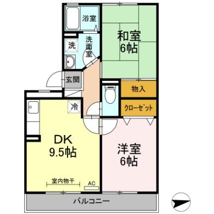 テラジハウスツカ 303｜広島県広島市佐伯区八幡３丁目(賃貸アパート2DK・3階・50.20㎡)の写真 その2