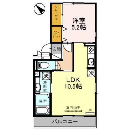 プランタン 201 ｜ 広島県広島市西区草津東１丁目（賃貸アパート1LDK・2階・40.04㎡） その2