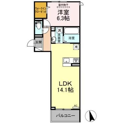 ドゥズィエム串戸 205｜広島県廿日市市串戸３丁目(賃貸アパート1LDK・2階・48.08㎡)の写真 その2