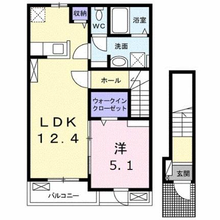 ライスガーデン　I 202｜広島県廿日市市佐方(賃貸アパート1LDK・2階・46.54㎡)の写真 その2