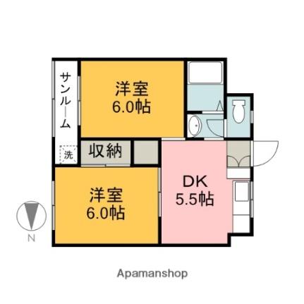 大手町山本ビル 401｜広島県広島市中区大手町３丁目(賃貸マンション2K・4階・42.10㎡)の写真 その2