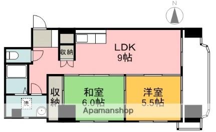 リバーフロント日興 404｜広島県広島市中区東平塚町(賃貸マンション2DK・4階・55.76㎡)の写真 その2