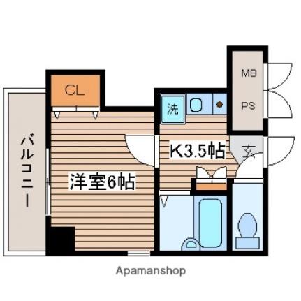 パークサイド大手町 602｜広島県広島市中区大手町５丁目(賃貸マンション1K・6階・22.23㎡)の写真 その2