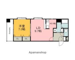 ベリーノ竹屋町 701 ｜ 広島県広島市中区竹屋町（賃貸マンション1LDK・7階・46.89㎡） その2