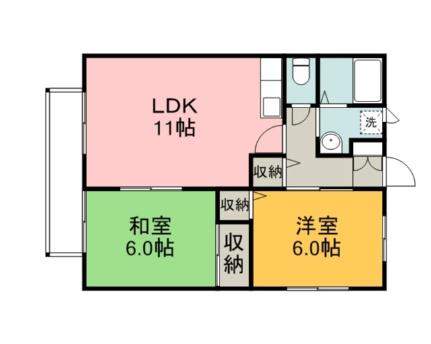 シャトレ・アサヒ 202号室｜広島県広島市南区旭１丁目(賃貸アパート2LDK・2階・53.83㎡)の写真 その2