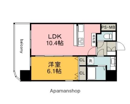 シティタワープレミアム 403｜広島県広島市中区国泰寺町２丁目(賃貸マンション1LDK・4階・40.07㎡)の写真 その2