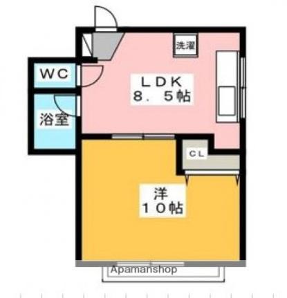 第一小林ビル 401｜広島県広島市中区宝町(賃貸マンション1LDK・4階・35.00㎡)の写真 その2
