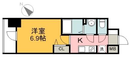 プレサンス広島中央 1307｜広島県広島市中区国泰寺町１丁目(賃貸マンション1K・13階・24.04㎡)の写真 その2