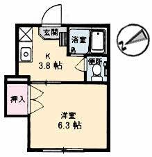 フレグランス東霞　Ｄ棟 0102｜広島県広島市南区東霞町(賃貸アパート1K・1階・22.00㎡)の写真 その2